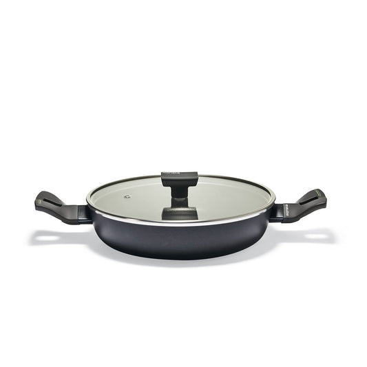Moneta Nova frying pan - 28 cm, aluminum, black, non-stick surface, durable and lightweight design.
