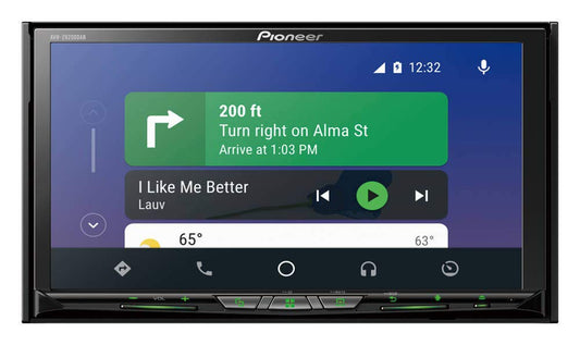 Pioneer AVH-Z9200DAB-AN 2-DIN multimediju atskaņotājs, izvelkamais 7 collu ClearType skārienekrāns, viedtālruņa savienojums, Apple Car Play, Android Auto, Bluetooth, 13 joslu grafiskais ekvalaizers, iekļauts DAB antena