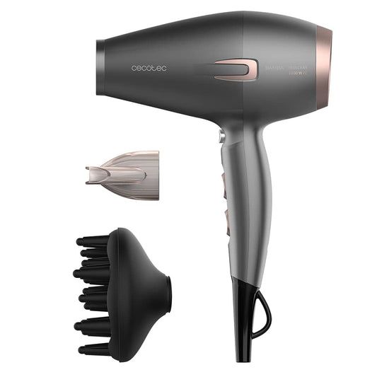Cecotec IoniCare 6000 RockStar Essence Bamba matu fēns, 2200 W, digitālais motors, joni, 5 temperatūras iestatījumi, ieskaitot difuzoru un koncentratora uzgali, 1,8 m kabelis (6000 RockStar Essence)