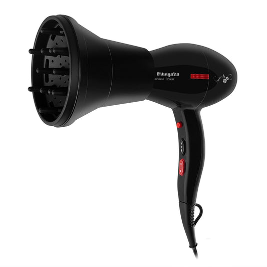 Orbegozo - Žāvētājs Se2205 2200W, 2 ātrumi, 2 temperatūras, auksts gaiss, melns, difuzors