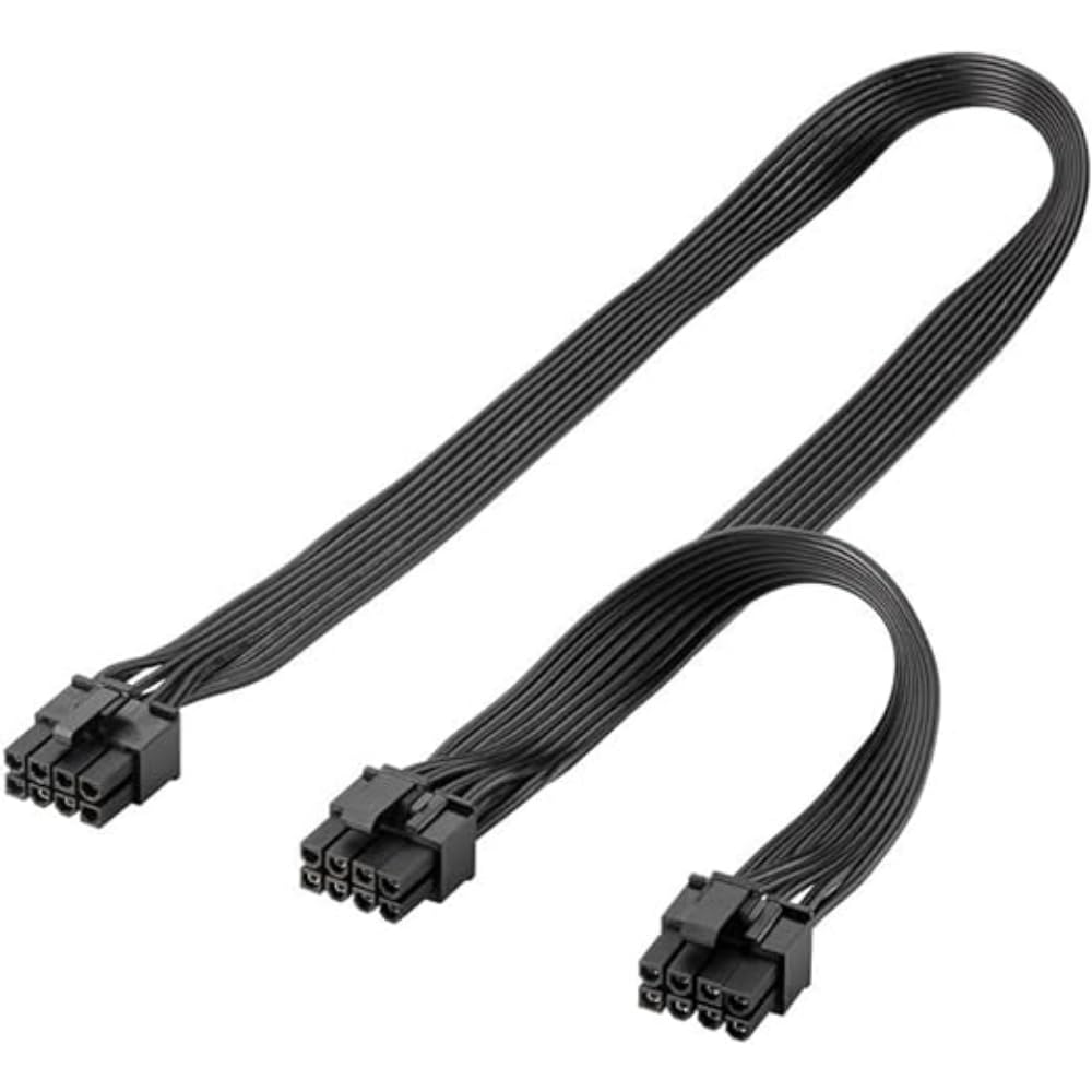 PCIe barošanas kabelis 8 pin uz Dual 6+2 pin, grafisko karšu Y-adapteris, melns, Goobay 59714
