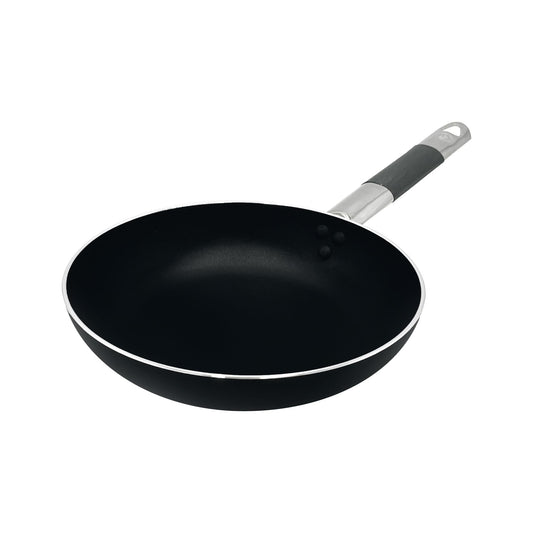 Pentole Agnelli ALSC111BBSSC40 zema alumīnija sāls panna, melna, 40 cm - viegla, izturīga, ideāla cepšanai un sautēšanai.