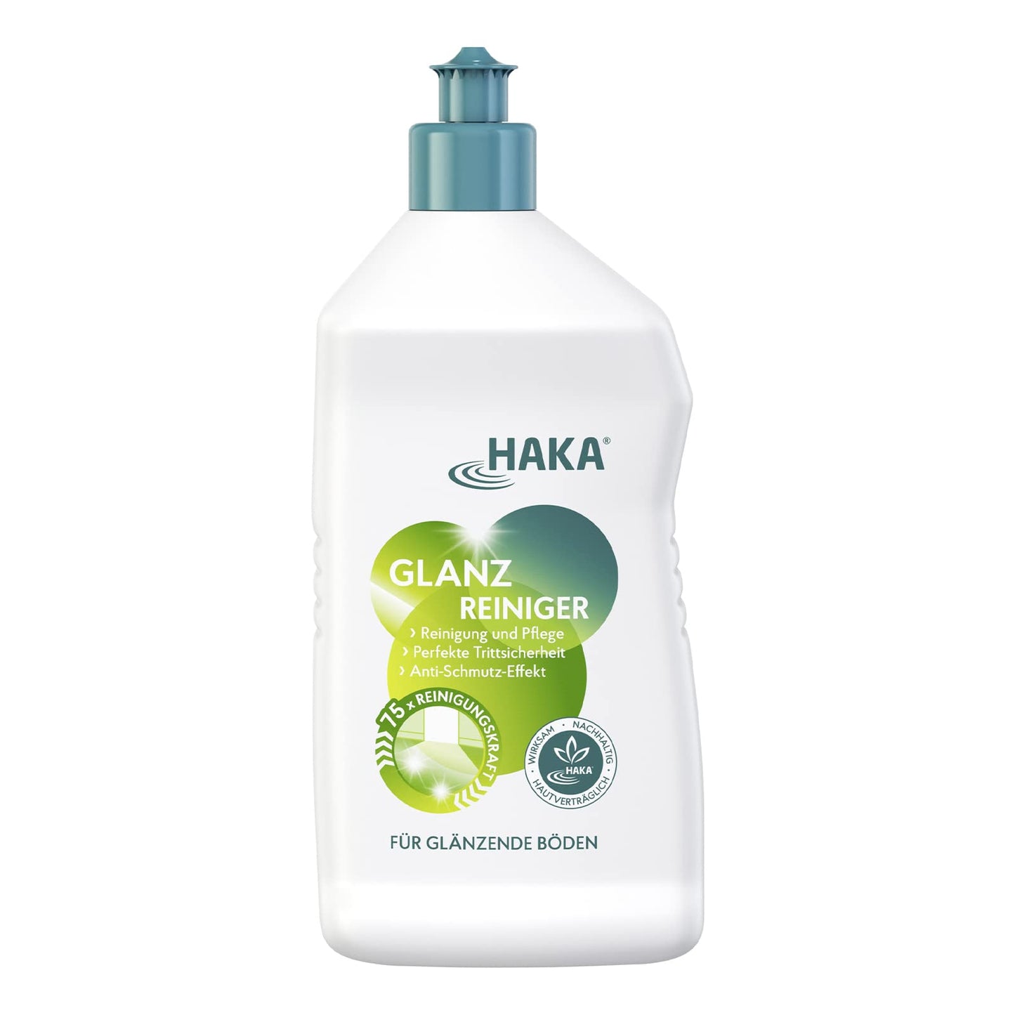HAKA spīduma tīrīšanas līdzeklis, grīdu tīrītājs un kopšanas līdzeklis, 750 ml, bez svītrām