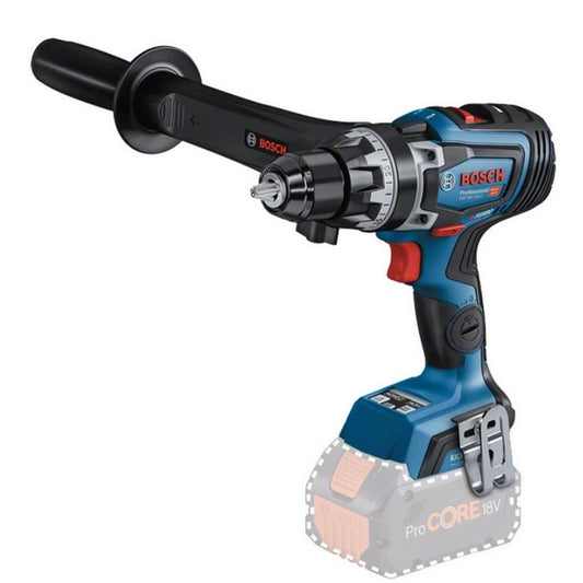 Bosch Professional 18V BITURBO akumulatora urbjmašīna GSR 18V-150 C - 150 Nm griezes moments, 2200 apgr./min, ar papildu rokturi.