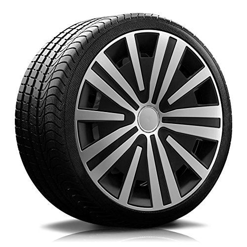 Riteņu diski 16“ Radkappen-König RKK17 SP-Line NO1, melni/sudraba, dekoratīvie diski tērauda diskiem, 4 gab.