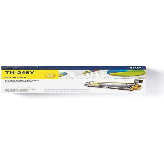 Brother TN-246Y Yellow Toner Cartridge - High yield, compatible with HL-3142CW, HL-3152CDW, DCP-9017CDW, MFC-9342CDW.
