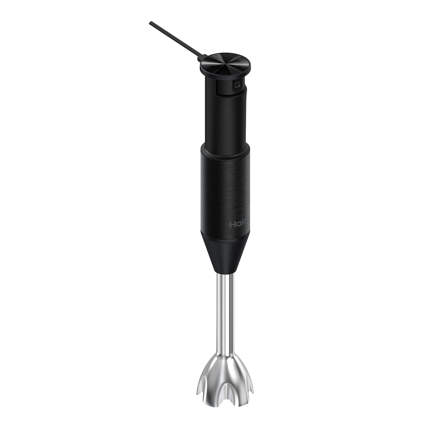 Haier rokas blenderis no nerūsējošā tērauda + mērīšanas nazis I 1000W blenderis ar mainīgu ātrumu un 3 asmeņiem I noņemams kāts I impulsa funkcija I zupām, bērnu biezenim, smūtijiem, biezenim [sērija 5 - HHB5B2]