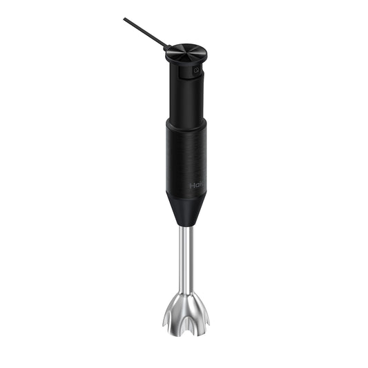 Haier rokas blenderis no nerūsējošā tērauda + mērīšanas nazis I 1000W blenderis ar mainīgu ātrumu un 3 asmeņiem I noņemams kāts I impulsa funkcija I zupām, bērnu biezenim, smūtijiem, biezenim [sērija 5 - HHB5B2]