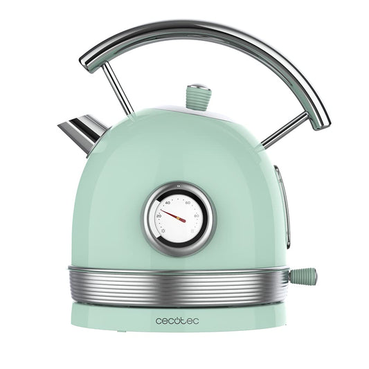 Cecotec ūdens vārītājs ThermoSense 420 - 1,8L, 2200W, temperatūras indikators, 360º pamatne, nerūsējošais tērauds, vintage zaļš