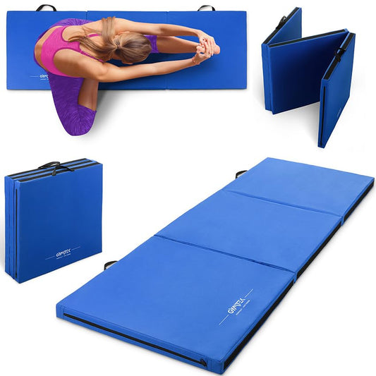 Salokāms vingrošanas paklājs Gymtek 180x60x5cm, biezs treniņu paklājs, 3 daļas