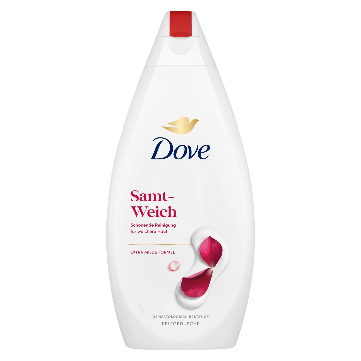 Dove dušas želeja Samt-Weich, maigi kopjoša dušas želeja ar dermatoloģiski apstiprinātu formulu maigākai ādai, 450 ml