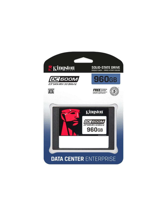 Kingston DC600M SSD 2.5” 960GB - Enterprise SATA SSD for high-performance data storage and reliability.
