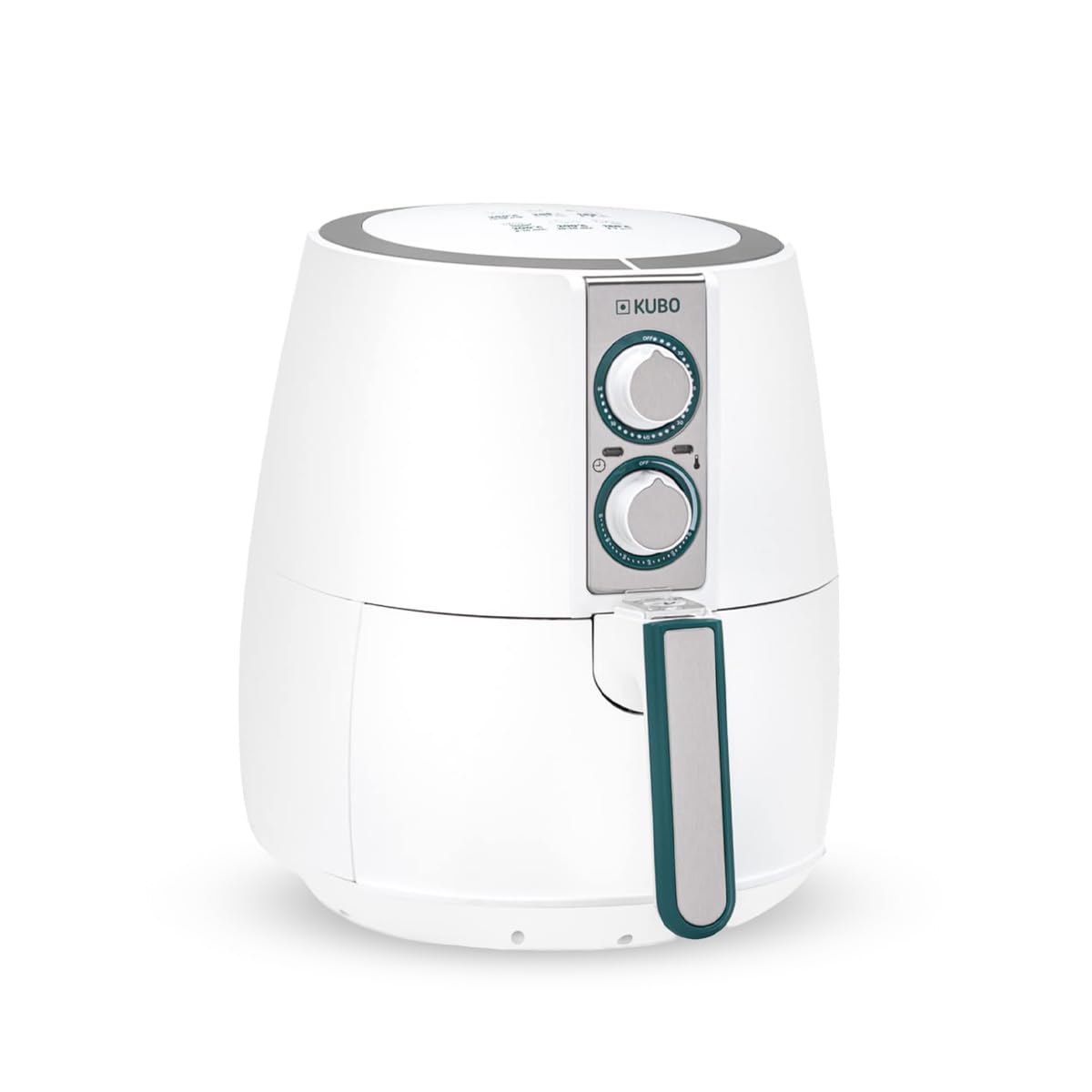 Kubo 2,5L eļļas nesaturošs fritieris - 1500W, regulējama temperatūra, taimeris, balts, 17,8 x 23,4 x 24,8 cm