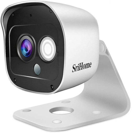SRIHOME SH029 WiFi uzraudzības kamera 1296P bezvadu iekštelpu un āra drošības kamera IP66 ūdensizturīga ar nakts redzamību kustības sensoru audio divvirzienu
