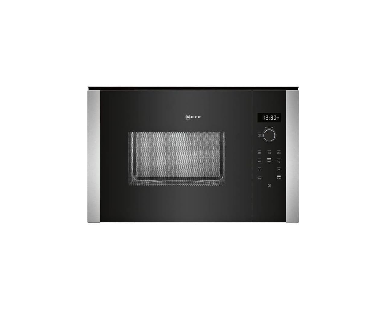NEFF HLAWD53N0, N 50, iebūvējamā mikroviļņu krāsns 38,2 x 59,4 cm (A x P), 25 l, nerūsējošais tērauds, atkausēšanas funkcija, gatavošanas funkcija, 7 automātiskie programmas, melna
