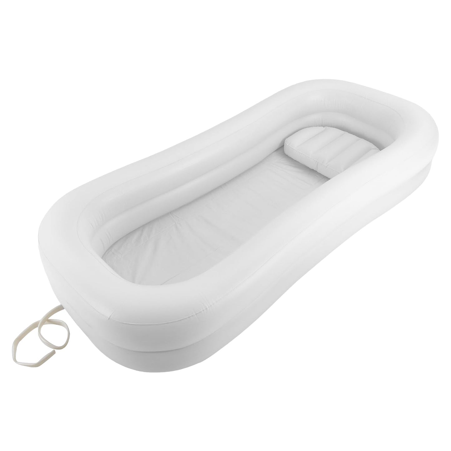 Piepūšama saliekama vanna pieaugušajiem 220*100*38 cm PVC dušas vanna, ideāli piemērota dušai gultā vecāka gadagājuma cilvēkiem un personām ar kustību traucējumiem