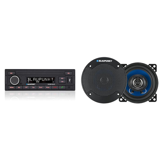 Blaupunkt Madrid 200 BT | Bluetooth, RDS tuneris, brīvroku ierīce, USB, Aux-In un ICx 402 2-ceļu iebūvējamie skaļruņi 180W Saturs: 1 pāris, ICX402, melns