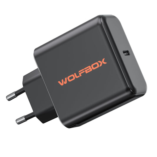 Wolfbox 65W Type-C PD lādētājs, saderīgs ar Wolfbox palaišanas ierīcēm, ātrās uzlādes funkcija, universāla savietojamība