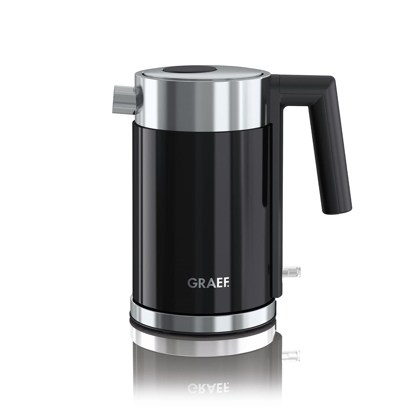 GRAEF ūdens vārītājs - melns nerūsējošais tērauds, 1.0L, ātra vārīšana, elegants dizains.