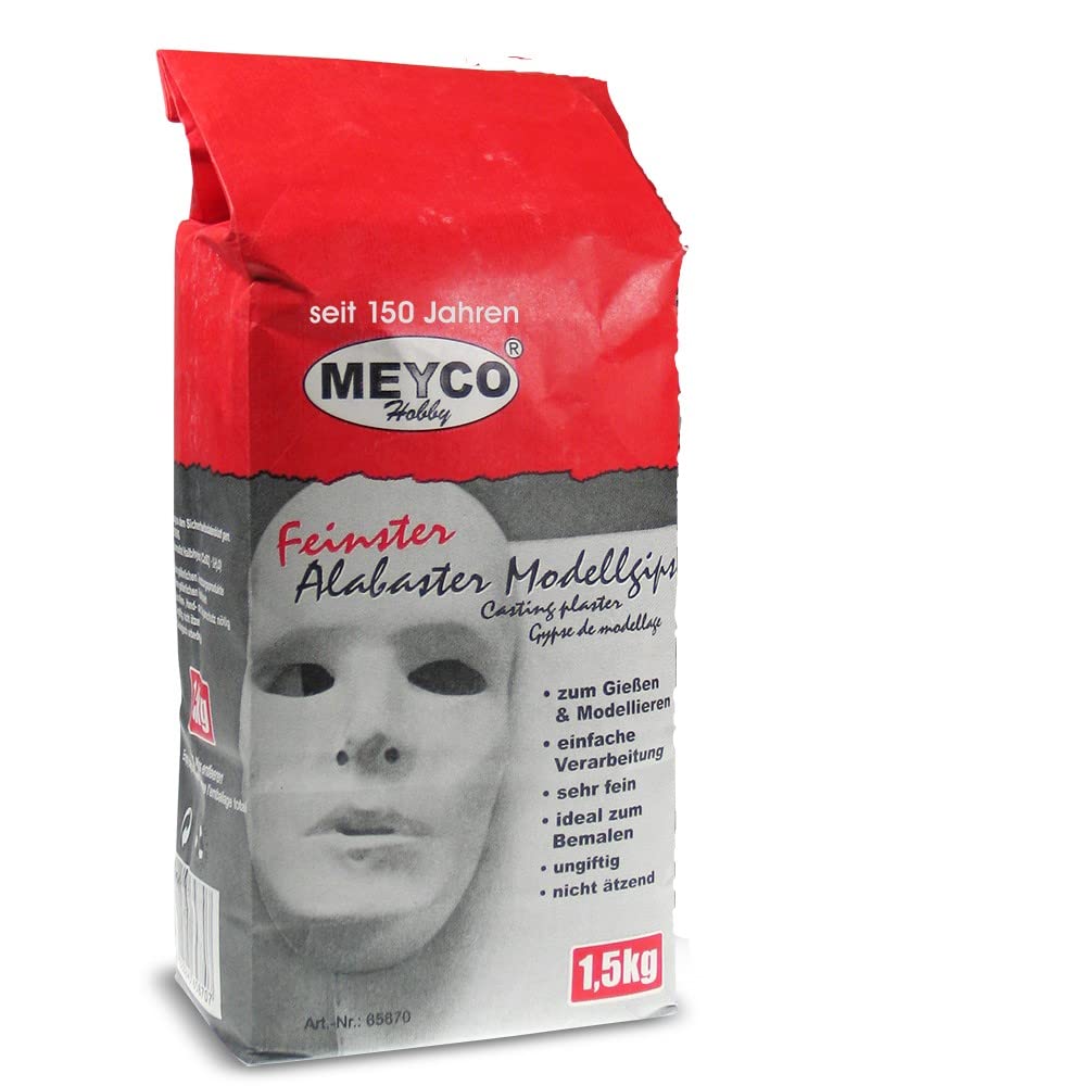 Meyco smalkākais alabastrs modelēšanai, 1,5kg, balts