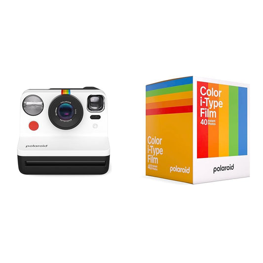 Polaroid Now Gen 2 tūlītējā attēlu kamera - Melns un balts, nav filmu un krāsu filma i-Type - x40 filmu komplekts