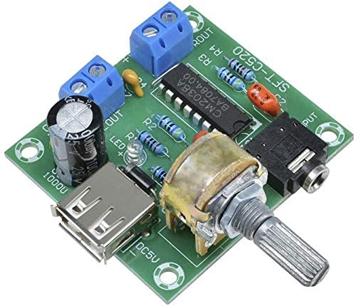 Winwill® PM2038 2X5W stereo audio pastiprinātāja plate 5V USB barošana, regulējams skaļums