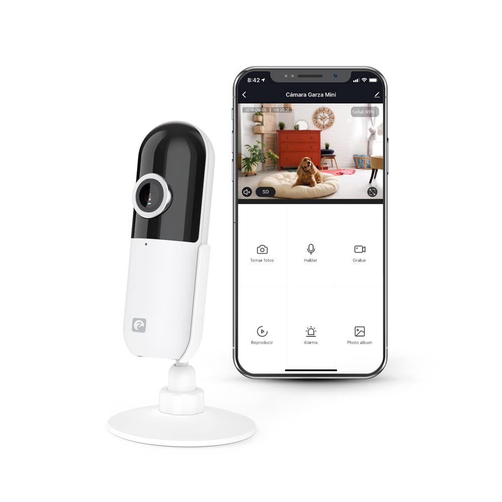 Garza Smart – WiFi viedā iekštelpu uzraudzības kamera, augstas izšķirtspējas 1080p HD, kustību sensors, nakts redzamība, divvirzienu audio, 2,4 GHz WiFi, attālināta vadība ar lietotni