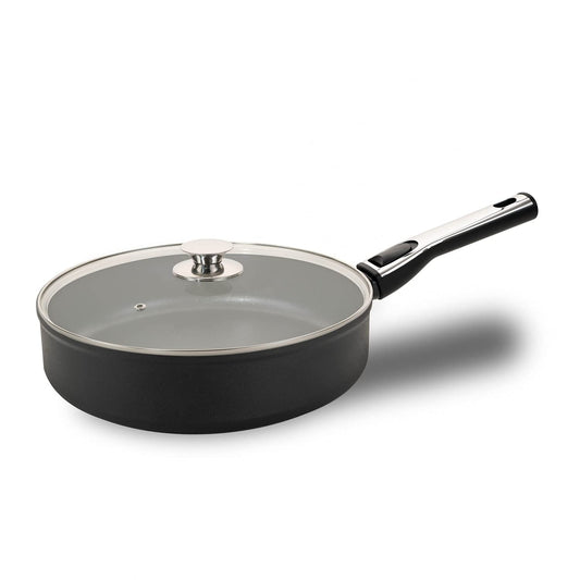 Genius Cerafit Plasma 28 cm panna - keramikas, cepeškrāsnī izturīga, 4,2 l ietilpība, noņemams rokturis, augsta mala
