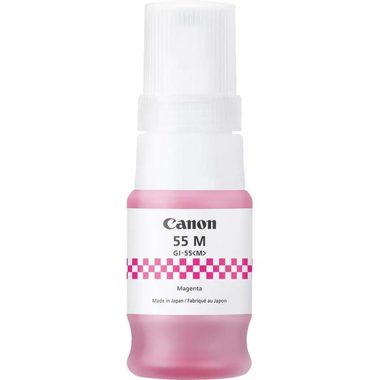 Canon GI-55M Magenta Ink Bottle - Up to 3,000 pages, compatible with MegaTank Maxify GX1050, GX2050, high-quality refill.
