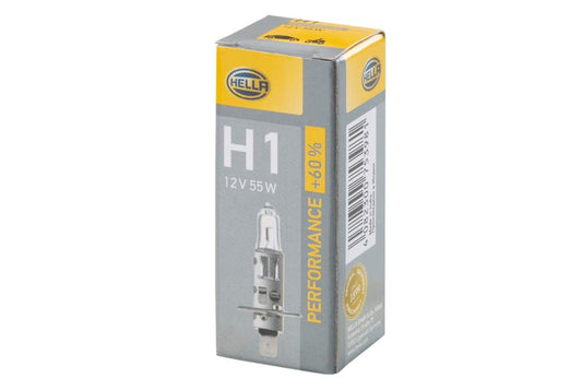 HELLA 8GH 223 498-211 Spuldze - H1 - Veiktspēja līdz 60% - 12V - 55W - Pamatnes izpildījums: P14,5s - Kaste - Daudzums: 1