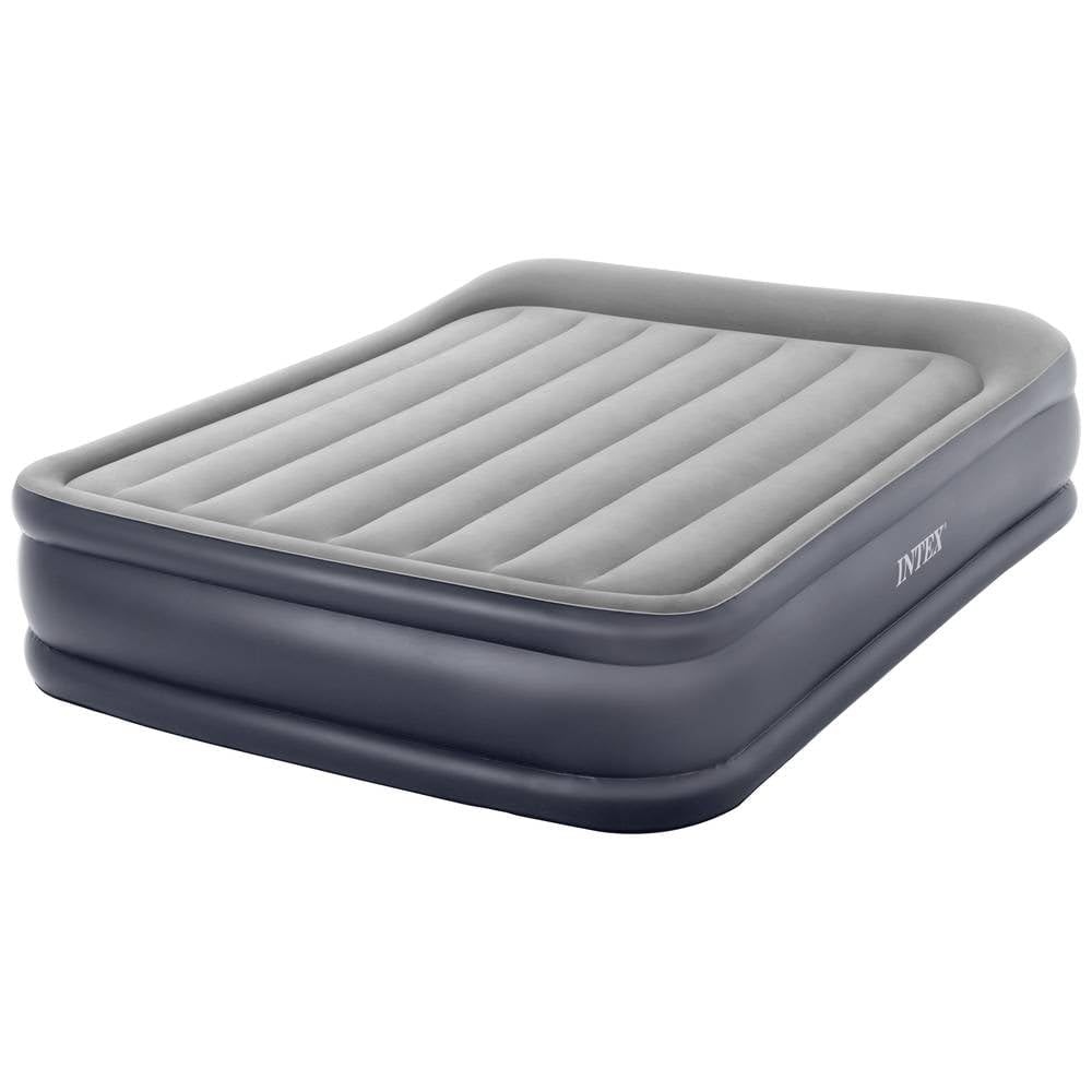 Piepūšamā gulta INTEX Deluxe Pillow Rest 2 personām ar iebūvētu elektrisko pumpi, 152×203×42 cm, max. 272 KG