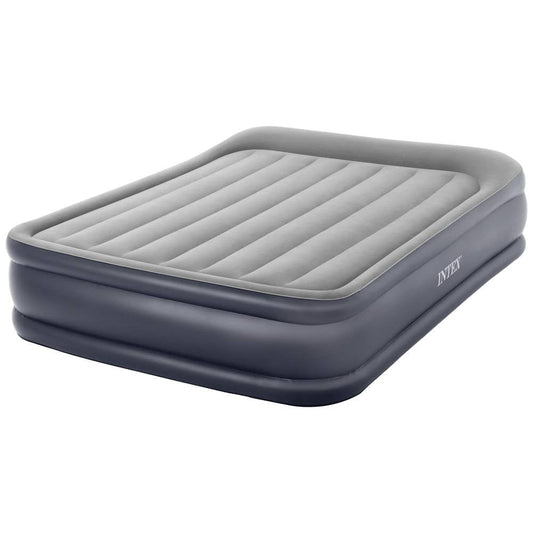Piepūšamā gulta INTEX Deluxe Pillow Rest 2 personām ar iebūvētu elektrisko pumpi, 152×203×42 cm, max. 272 KG