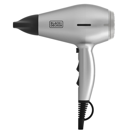 BLACK+DECKER BXHDA2400E - Jonu matu fēns, 2400W, 2 ātrumi, 3 temperatūras, aukstais gaiss, noņemams filtrs