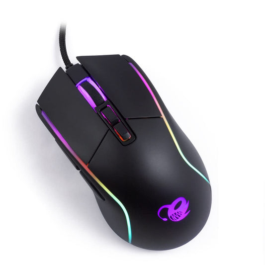 CoolBox DeepDarth Gaming Mouse - 9 RGB lighting modes, programmable, adjustable DPI, wired, 8 buttons, black