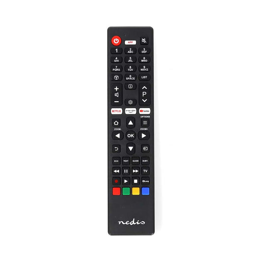 Aizvietotā tālvadības pults - Piemērots: TCL/Thomson - Ciets - 1 ierīce Netflix poga/YouTube poga - Infrasarkanais - Melns