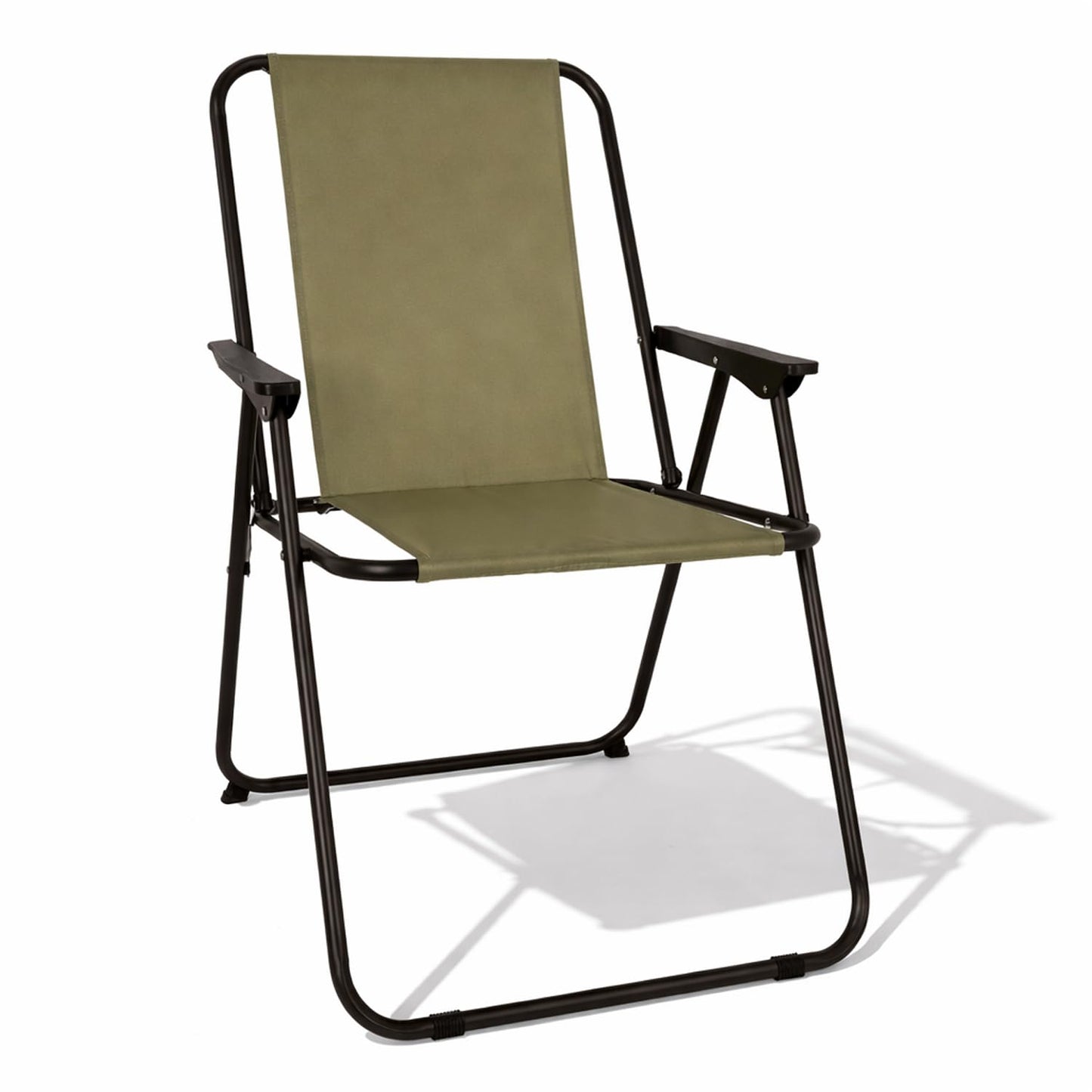 Saliekams kempinga krēsls Mojawo no Oxfort auduma, olīvzaļš, makšķerēšanas krēsls, režisora krēsls, metāla rāmis, B 57 x T 48 x A 85 cm