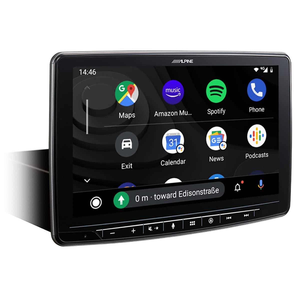 Alpine INE-F904D 1DIN automašīnas radio ar 9 collu skārienekrānu, iebūvētu navigāciju, DAB+, HDMI, Apple CarPlay un Android Auto