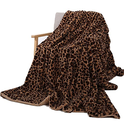 Leoparda raksta sega 130x160/160x200 silta flīsa sega, dīvāna sega, īpaši mīksta mikrošķiedras flaneļa sega, piemērota visiem gadalaikiem