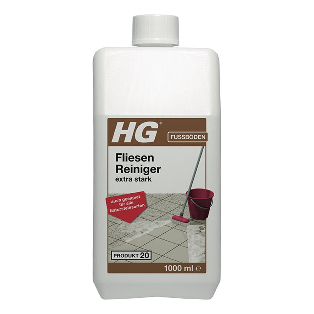 Flīžu tīrīšanas līdzeklis HG Extra Strong | Tīra bruģakmeņus un grīdas | 1 L
