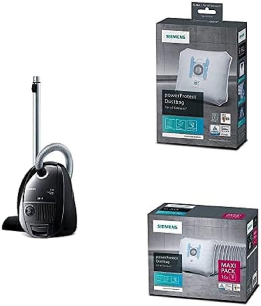 Siemens putekļsūcējs Z 3.0 VSZ3B212 - grīdas putekļsūcējs ar 4X PowerProtect maisiņiem, efektīva putekļu uzkrāšana.