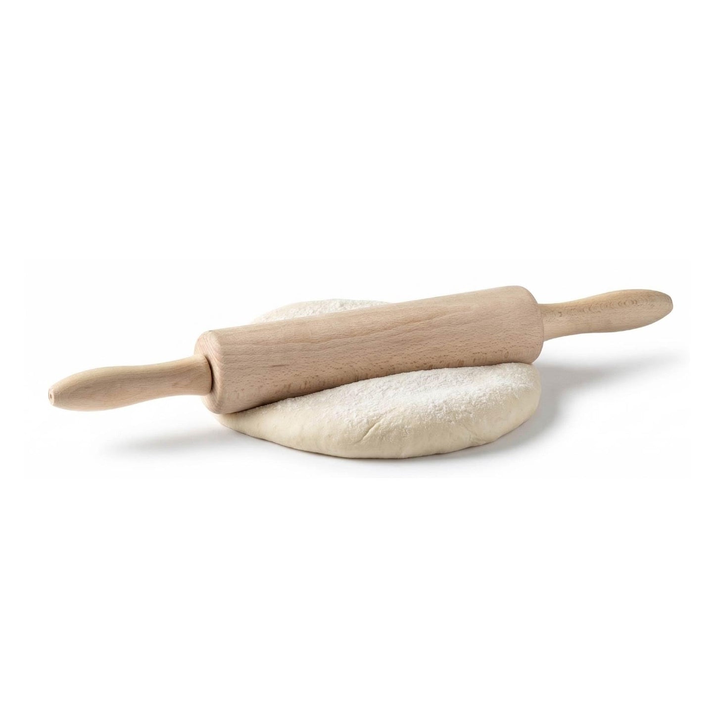 Mīklas rullis Zenker ar metāla asi, dižskābarža koks, aptuveni 23 x 6 cm, bēšs