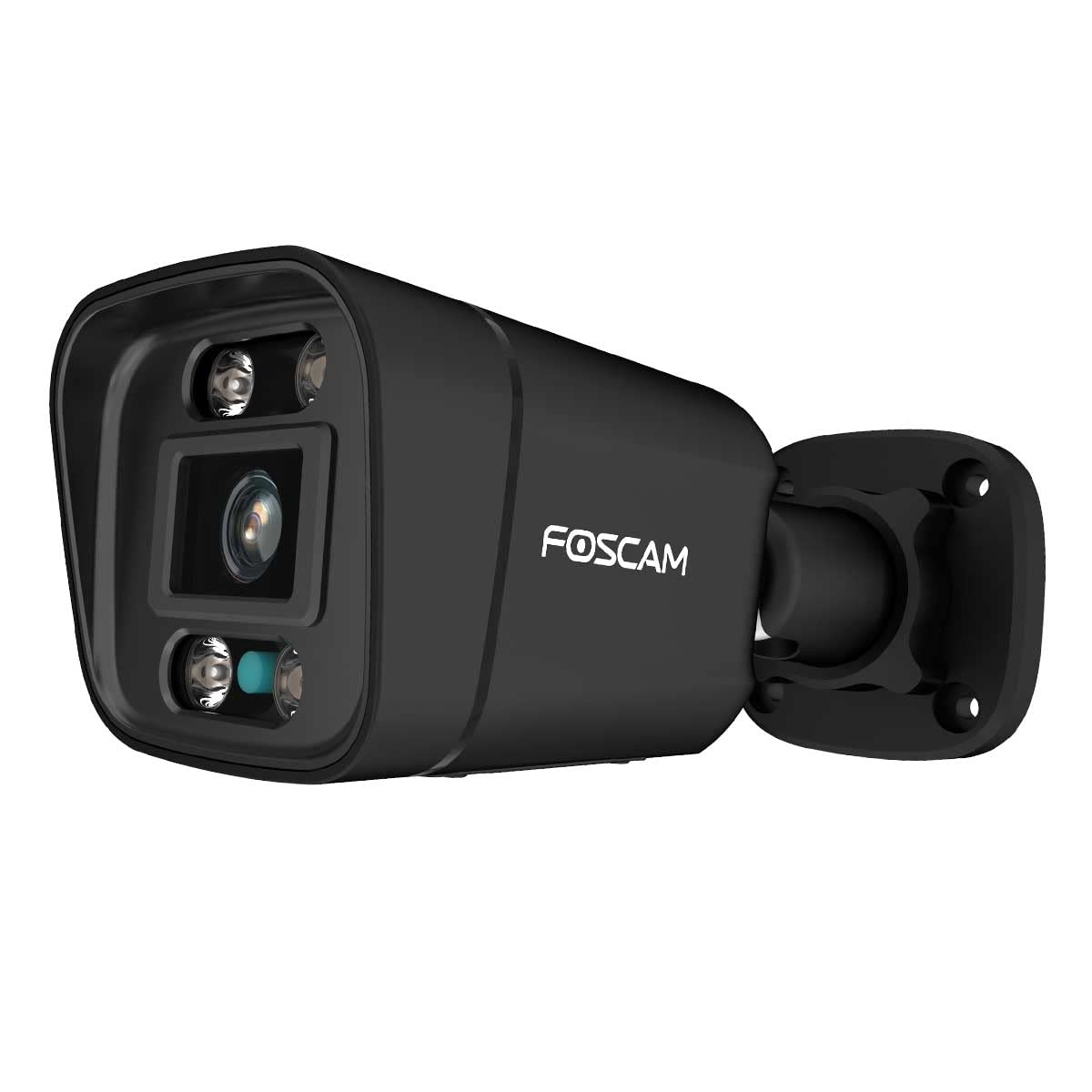 Foscam V5EP 5 MP POE uzraudzības kamera ar integrētu prožektoru un trauksmes sirēnu, cilvēku un transportlīdzekļu atpazīšana, nakts redzamība, divvirzienu audio, P2P funkcija, IP66 ūdensizturīga (melna)