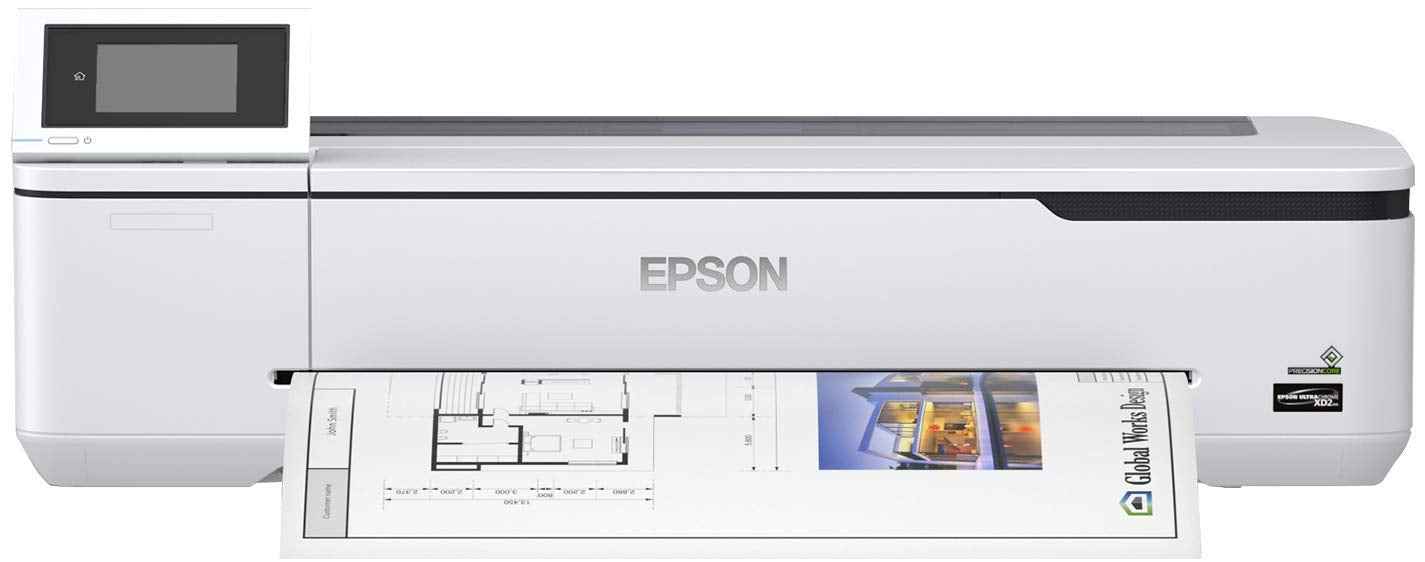 Epson SureColor SC-T3100N - CAD/GIS/POS printer, A1+ prints, 24" roll, WiFi, Ethernet, white color.