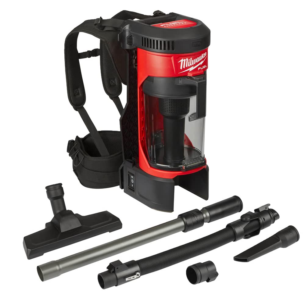 Milwaukee M18FBPV-0 18V - Powerful red cordless vacuum with strong suction and lightweight design.