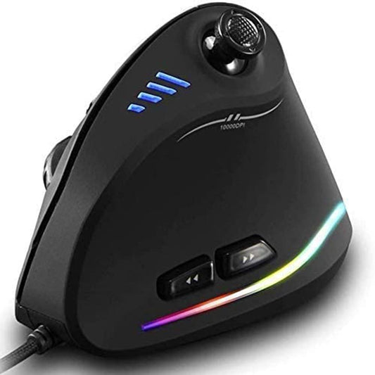 Zeerkeer vertikālā spēļu pele - RGB apgaismojums, 11 programmējamas pogas, 5 regulējami DPI līdz 10000, ergonomiska dizaina.