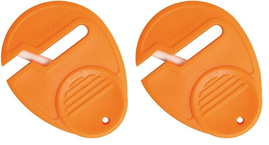 Fiskars Universālais šķēru asinātājs, gan labroka, gan kreisroka, keramikas asināšanas galviņas/plastmasas korpuss, oranžs, Sewsharp, 1003871 (iepakojums ar 2)