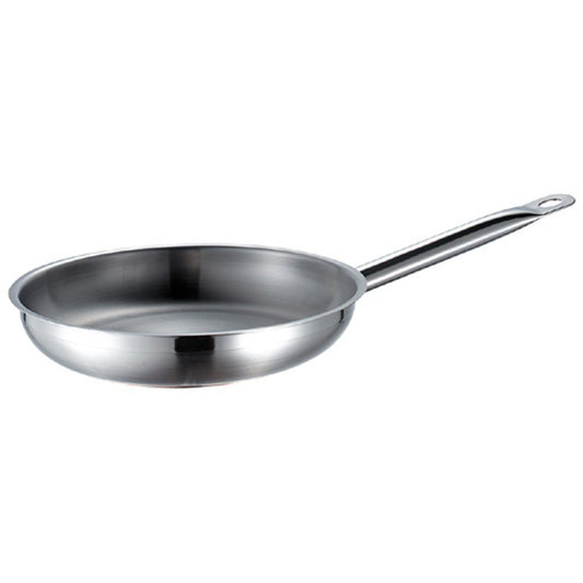 Schulte-Ufer 6451-28 Profi-Line Frying Pan - 28 cm, stainless steel, silver, durable and heat-resistant design.