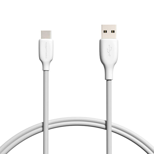 USB-C–USB-A 2.0 ātrās uzlādes un datu pārraides kabelis, 480 Mbit/s, USB-IF sertificēts, Apple iPhone 16/15, iPad, Samsung Galaxy, planšetdatoriem un klēpjdatoriem, 0.9 m, balts