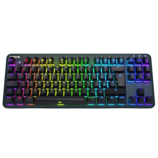 16. Fnatic miniSTREAK TKL Tastatūra, RGB LED, melna - Ziemeļvalstis, Kailh Speed Silver