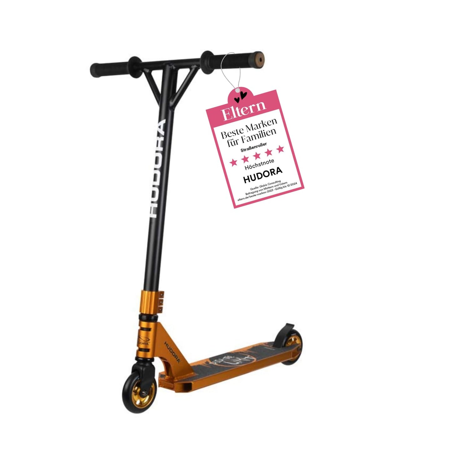 Skrejritenis HUDORA Stuntscooter XR-25.1 ar 360° stūrēšanu, ABEC 9 gultņiem, izturīgs triku skrejritenis, kickscooter, stunt scooter, cityroller -14064 - Gold